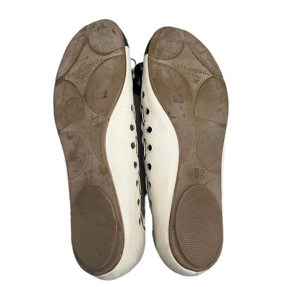 Kate Spade RARE Bauble Black Cap Toe Ballet Flats 6.5 - Picture 2 of 6